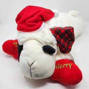 New Multipet Be Merry Lambchop 24" Plush Lamb Chop Dog Toy Christmas Santa Hat